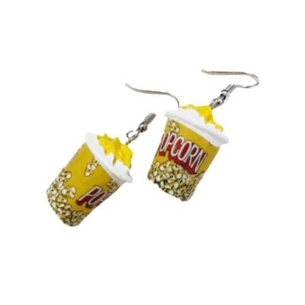 Creative Womens Popcorn‎ Bucket Dangle Earrings NWT